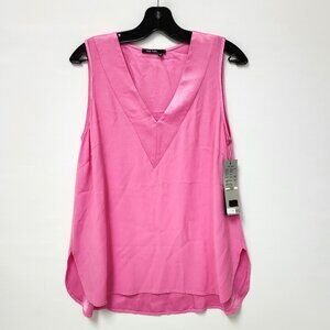 Marc Aurel Pink V-Neck Sleeveless Blouse